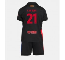 Barcelona Frenkie de Jong #21 Koszulka Wyjazdowa dzieci 2024-25 Krótki Rękaw (+ krótkie spodenki)